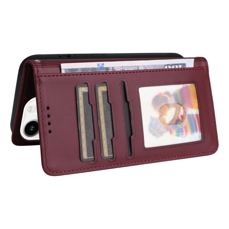 For iPhone 14 Pro BETOPNICE BN-005 2 in 1 Detachable Imitate Genuine Leather Phone Case(Wine Red) by BETOPNICE