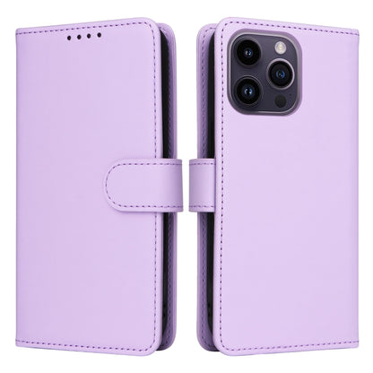 For iPhone 14 Pro Max BETOPNICE BN-005 2 in 1 Detachable Imitate Genuine Leather Phone Case(Light Purple) by BETOPNICE
