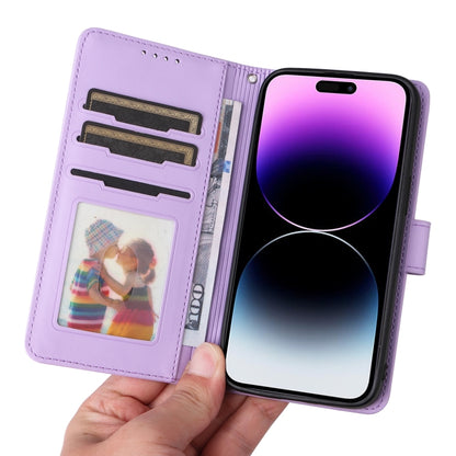 For iPhone 14 Pro Max BETOPNICE BN-005 2 in 1 Detachable Imitate Genuine Leather Phone Case(Light Purple) by BETOPNICE