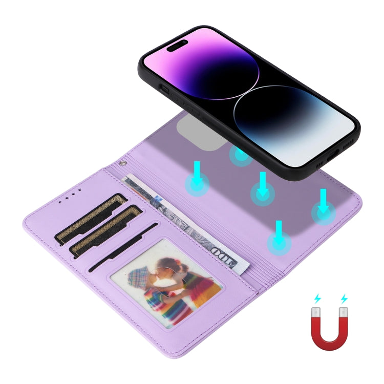 For iPhone 14 Pro Max BETOPNICE BN-005 2 in 1 Detachable Imitate Genuine Leather Phone Case(Light Purple) by BETOPNICE