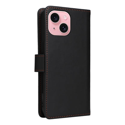 For iPhone 15 BETOPNICE BN-005 2 in 1 Detachable Imitate Genuine Leather Phone Case(Black) by BETOPNICE
