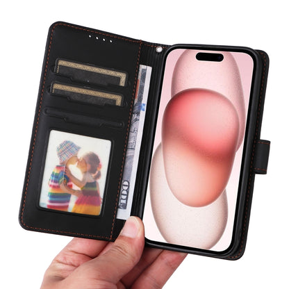 For iPhone 15 BETOPNICE BN-005 2 in 1 Detachable Imitate Genuine Leather Phone Case(Black) by BETOPNICE