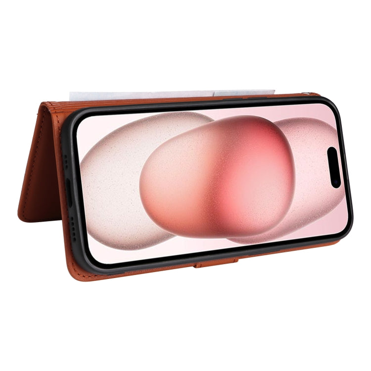 For iPhone 15 BETOPNICE BN-005 2 in 1 Detachable Imitate Genuine Leather Phone Case(Brown) by BETOPNICE