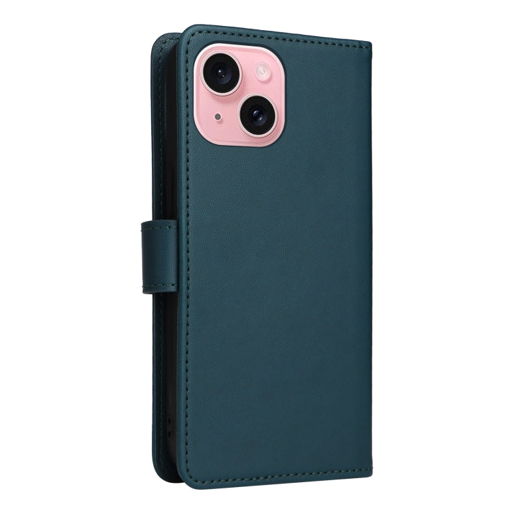 For iPhone 15 BETOPNICE BN-005 2 in 1 Detachable Imitate Genuine Leather Phone Case(Blue) by BETOPNICE