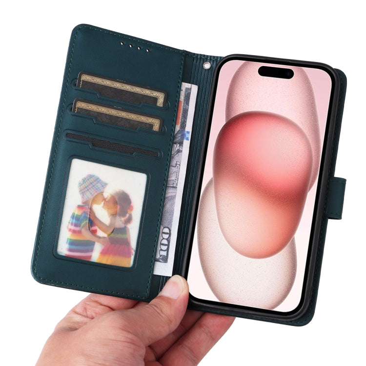 For iPhone 15 BETOPNICE BN-005 2 in 1 Detachable Imitate Genuine Leather Phone Case(Blue) by BETOPNICE