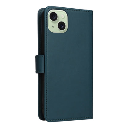For iPhone 15 Plus BETOPNICE BN-005 2 in 1 Detachable Imitate Genuine Leather Phone Case(Blue) by BETOPNICE