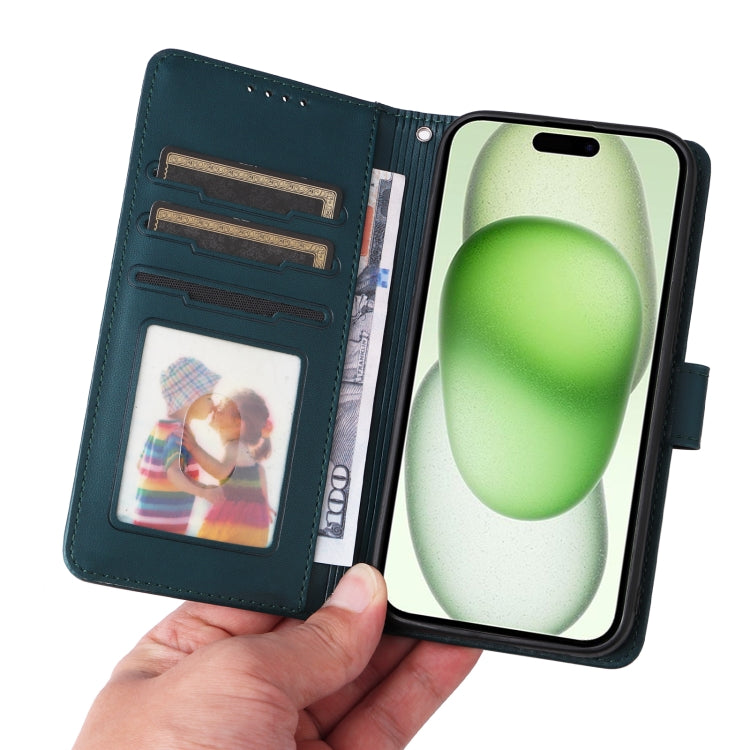 For iPhone 15 Plus BETOPNICE BN-005 2 in 1 Detachable Imitate Genuine Leather Phone Case(Blue) by BETOPNICE