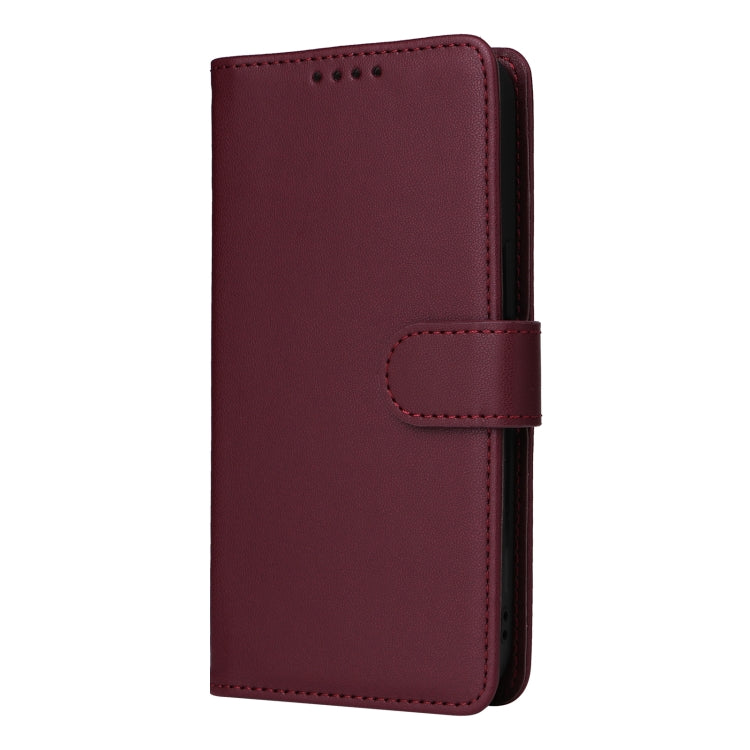 For iPhone 15 Plus BETOPNICE BN-005 2 in 1 Detachable Imitate Genuine Leather Phone Case(Wine Red) by BETOPNICE