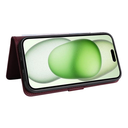 For iPhone 15 Plus BETOPNICE BN-005 2 in 1 Detachable Imitate Genuine Leather Phone Case(Wine Red) by BETOPNICE