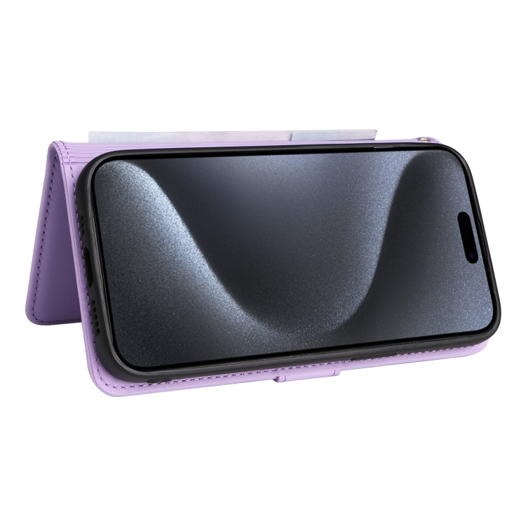 For iPhone 15 Pro BETOPNICE BN-005 2 in 1 Detachable Imitate Genuine Leather Phone Case(Light Purple) by BETOPNICE