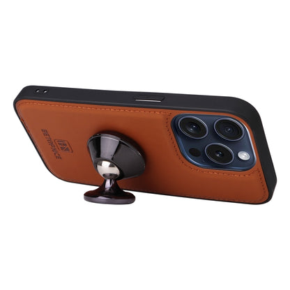 For iPhone 15 Pro BETOPNICE BN-005 2 in 1 Detachable Imitate Genuine Leather Phone Case(Brown) by BETOPNICE