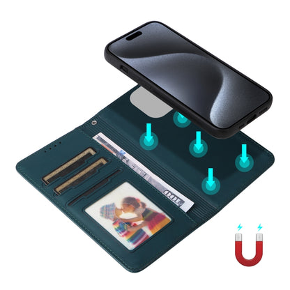 For iPhone 15 Pro BETOPNICE BN-005 2 in 1 Detachable Imitate Genuine Leather Phone Case(Blue) by BETOPNICE