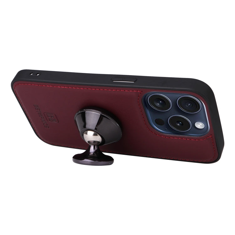 For iPhone 15 Pro BETOPNICE BN-005 2 in 1 Detachable Imitate Genuine Leather Phone Case(Wine Red) by BETOPNICE