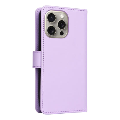 For iPhone 15 Pro Max BETOPNICE BN-005 2 in 1 Detachable Imitate Genuine Leather Phone Case(Light Purple) by BETOPNICE