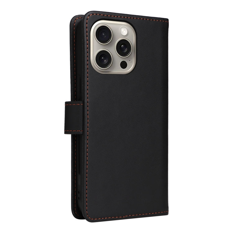For iPhone 15 Pro Max BETOPNICE BN-005 2 in 1 Detachable Imitate Genuine Leather Phone Case(Black) by BETOPNICE