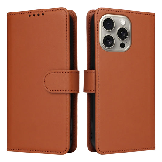 For iPhone 15 Pro Max BETOPNICE BN-005 2 in 1 Detachable Imitate Genuine Leather Phone Case(Brown) by BETOPNICE