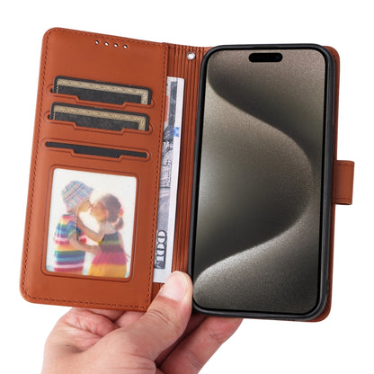 For iPhone 15 Pro Max BETOPNICE BN-005 2 in 1 Detachable Imitate Genuine Leather Phone Case(Brown) by BETOPNICE