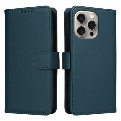 For iPhone 15 Pro Max BETOPNICE BN-005 2 in 1 Detachable Imitate Genuine Leather Phone Case(Blue) by BETOPNICE