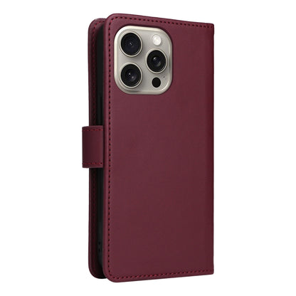 For iPhone 15 Pro Max BETOPNICE BN-005 2 in 1 Detachable Imitate Genuine Leather Phone Case(Wine Red) by BETOPNICE