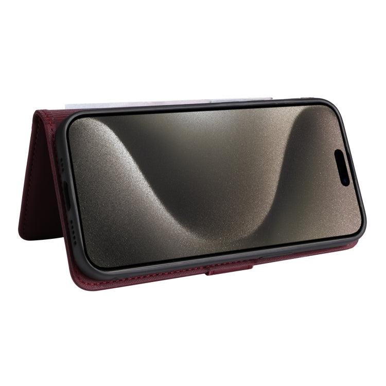 For iPhone 15 Pro Max BETOPNICE BN-005 2 in 1 Detachable Imitate Genuine Leather Phone Case(Wine Red) by BETOPNICE