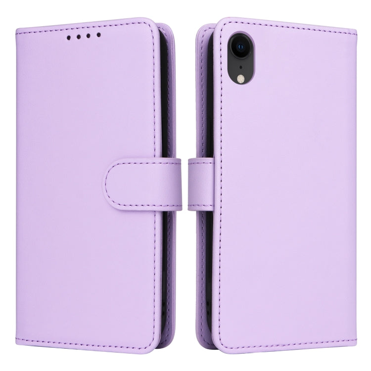 For iPhone XR BETOPNICE BN-005 2 in 1 Detachable Imitate Genuine Leather Phone Case(Light Purple) by BETOPNICE