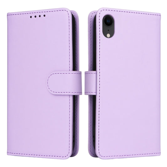 For iPhone XR BETOPNICE BN-005 2 in 1 Detachable Imitate Genuine Leather Phone Case(Light Purple) by BETOPNICE