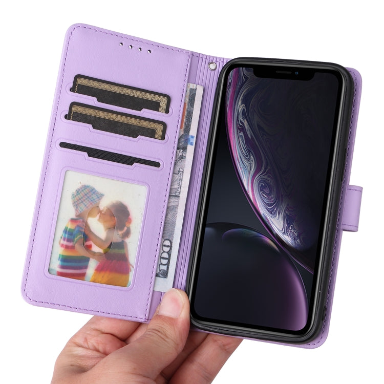 For iPhone XR BETOPNICE BN-005 2 in 1 Detachable Imitate Genuine Leather Phone Case(Light Purple) by BETOPNICE