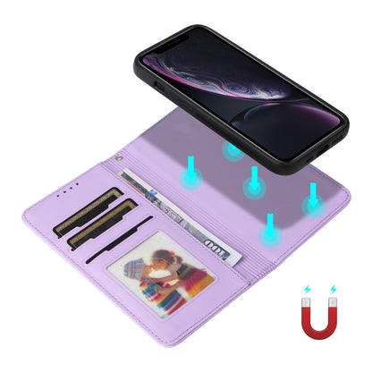For iPhone XR BETOPNICE BN-005 2 in 1 Detachable Imitate Genuine Leather Phone Case(Light Purple) by BETOPNICE