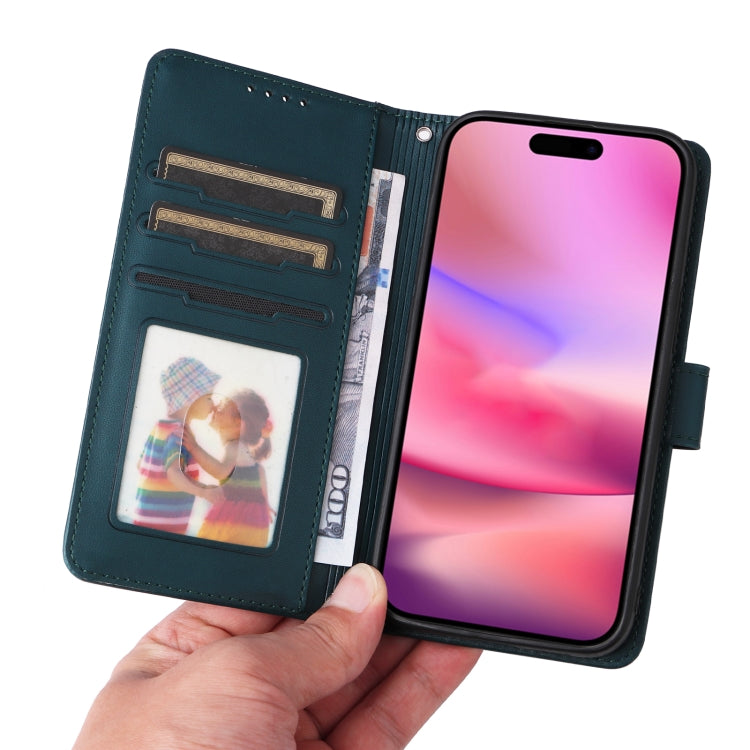 For iPhone 16 BETOPNICE BN-005 2 in 1 Detachable Imitate Genuine Leather Phone Case(Blue) by BETOPNICE