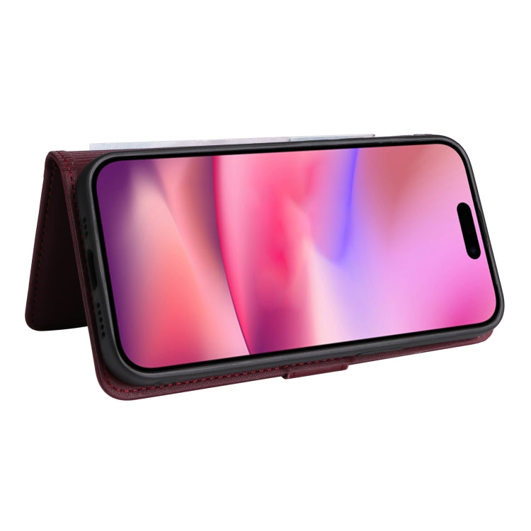 For iPhone 16 Plus BETOPNICE BN-005 2 in 1 Detachable Imitate Genuine Leather Phone Case(Wine Red) by BETOPNICE