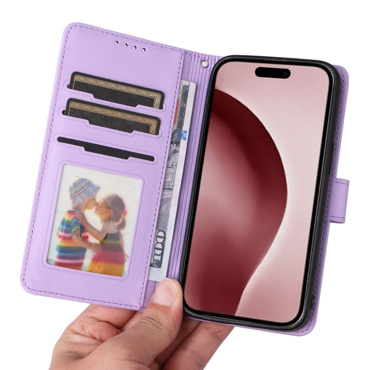 For iPhone 16 Pro BETOPNICE BN-005 2 in 1 Detachable Imitate Genuine Leather Phone Case(Light Purple) by BETOPNICE