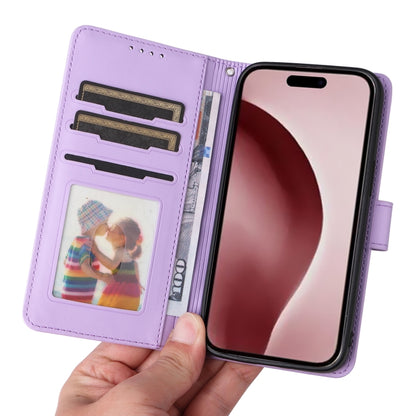 For iPhone 16 Pro BETOPNICE BN-005 2 in 1 Detachable Imitate Genuine Leather Phone Case(Light Purple) by BETOPNICE