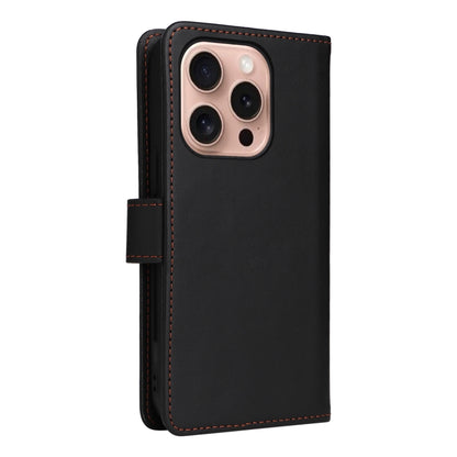 For iPhone 16 Pro BETOPNICE BN-005 2 in 1 Detachable Imitate Genuine Leather Phone Case(Black) by BETOPNICE