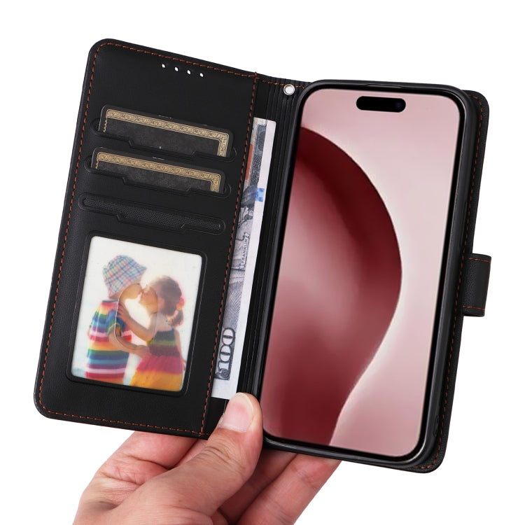 For iPhone 16 Pro BETOPNICE BN-005 2 in 1 Detachable Imitate Genuine Leather Phone Case(Black) by BETOPNICE
