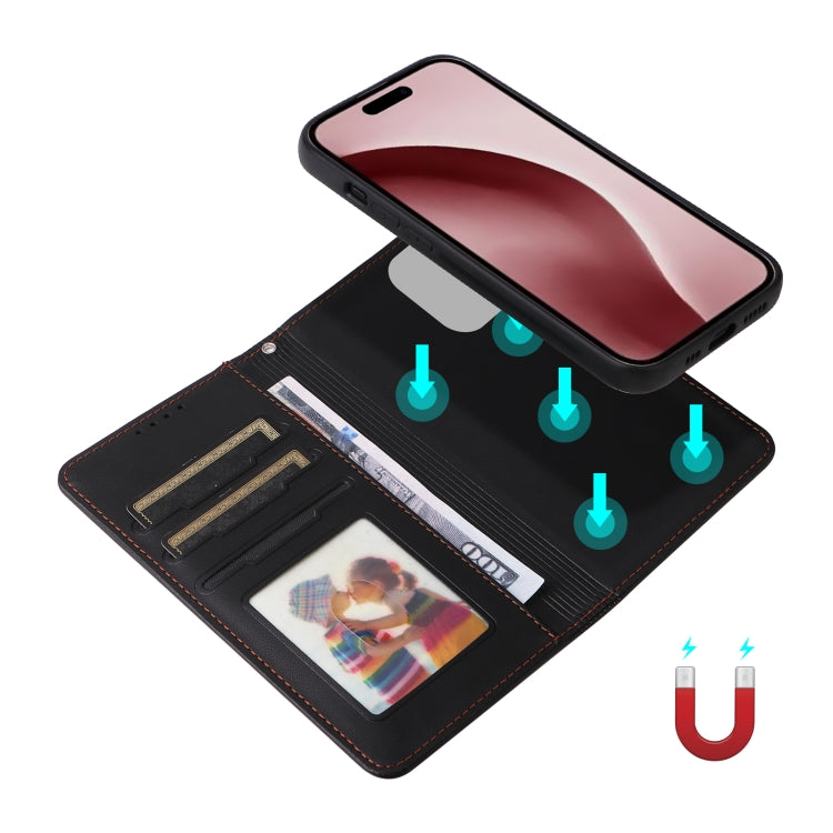 For iPhone 16 Pro BETOPNICE BN-005 2 in 1 Detachable Imitate Genuine Leather Phone Case(Black) by BETOPNICE