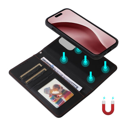 For iPhone 16 Pro BETOPNICE BN-005 2 in 1 Detachable Imitate Genuine Leather Phone Case(Black) by BETOPNICE