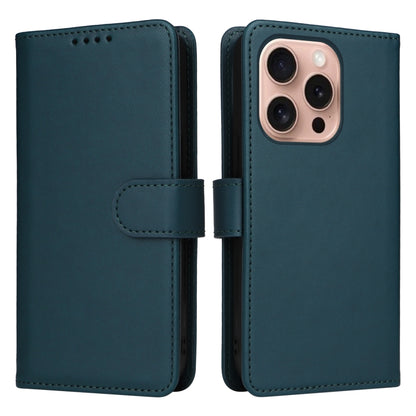 For iPhone 16 Pro BETOPNICE BN-005 2 in 1 Detachable Imitate Genuine Leather Phone Case(Blue) by BETOPNICE
