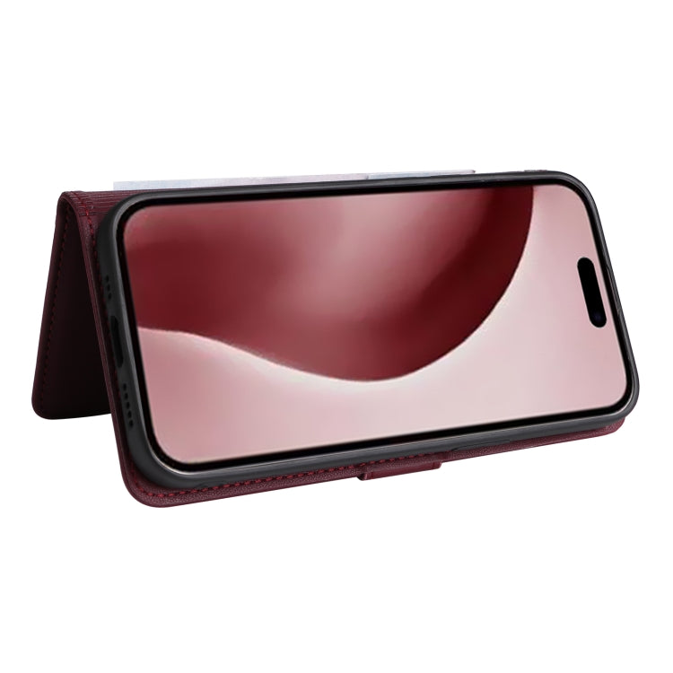For iPhone 16 Pro BETOPNICE BN-005 2 in 1 Detachable Imitate Genuine Leather Phone Case(Wine Red) by BETOPNICE