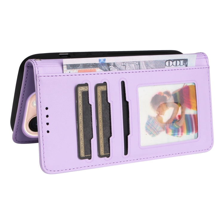 For iPhone 16 Pro Max BETOPNICE BN-005 2 in 1 Detachable Imitate Genuine Leather Phone Case(Light Purple) by BETOPNICE