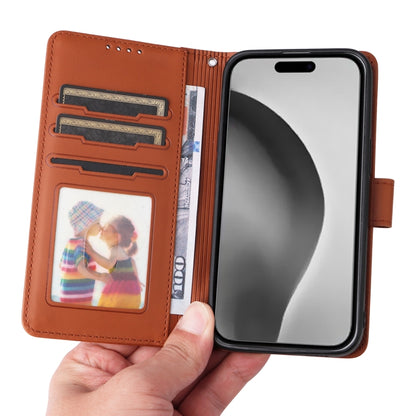 For iPhone 16 Pro Max BETOPNICE BN-005 2 in 1 Detachable Imitate Genuine Leather Phone Case(Brown) by BETOPNICE