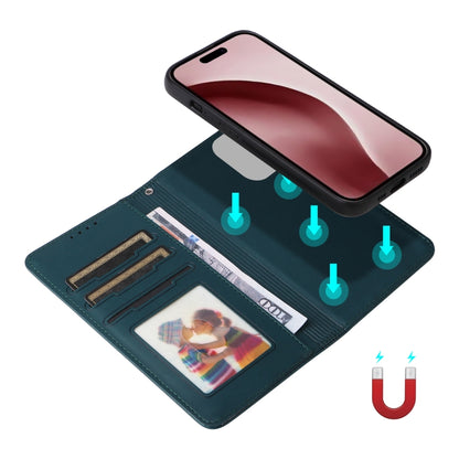 For iPhone 16 Pro Max BETOPNICE BN-005 2 in 1 Detachable Imitate Genuine Leather Phone Case(Blue) by BETOPNICE