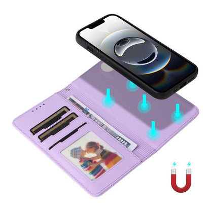 For iPhone 16e BETOPNICE BN-005 2 in 1 Detachable Imitate Genuine Leather Phone Case(Light Purple) by BETOPNICE