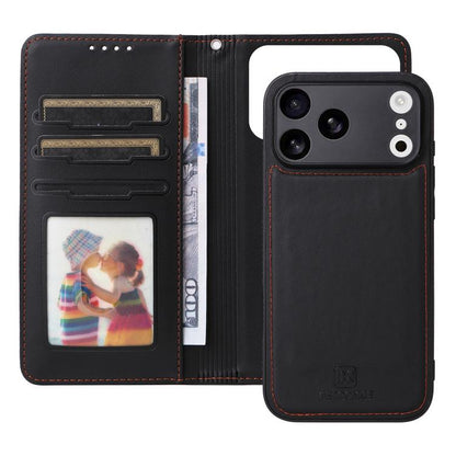 For iPhone 17 Pro Max BETOPNICE BN-005 2 in 1 Detachable Imitate Genuine Leather Phone Case(Black) by BETOPNICE