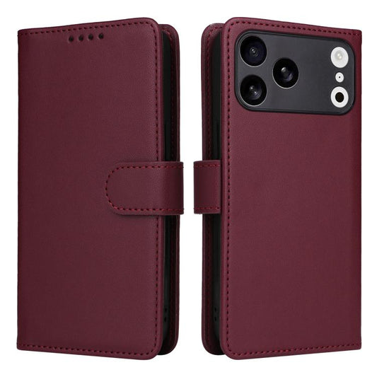 For iPhone 17 Pro Max BETOPNICE BN-005 2 in 1 Detachable Imitate Genuine Leather Phone Case(Wine Red) by BETOPNICE