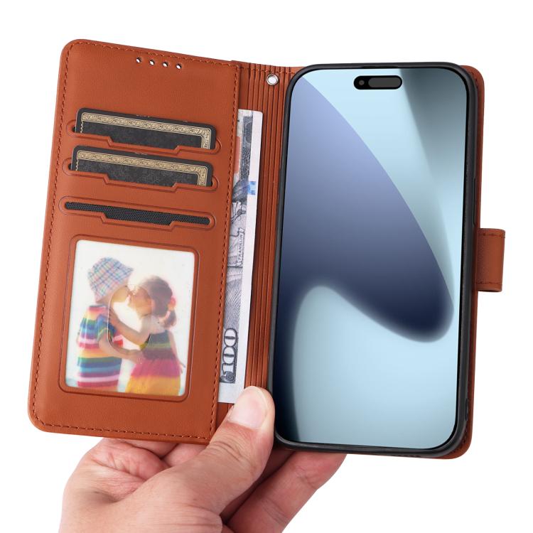 For iPhone 17 Pro BETOPNICE BN-005 2 in 1 Detachable Imitate Genuine Leather Phone Case(Brown) by BETOPNICE