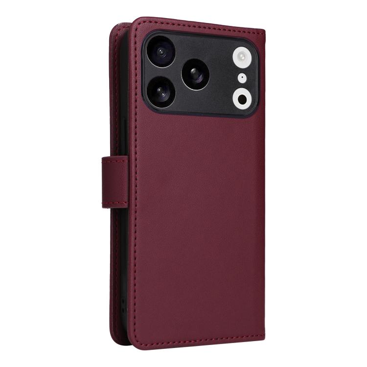 For iPhone 17 Pro BETOPNICE BN-005 2 in 1 Detachable Imitate Genuine Leather Phone Case(Wine Red) by BETOPNICE
