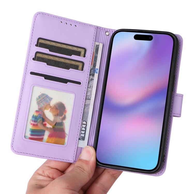 For iPhone 17 BETOPNICE BN-005 2 in 1 Detachable Imitate Genuine Leather Phone Case(Light Purple) by BETOPNICE