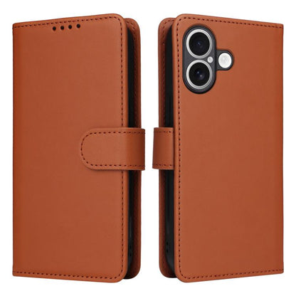For iPhone 17 BETOPNICE BN-005 2 in 1 Detachable Imitate Genuine Leather Phone Case(Brown) by BETOPNICE