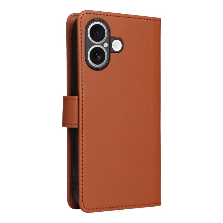 For iPhone 17 BETOPNICE BN-005 2 in 1 Detachable Imitate Genuine Leather Phone Case(Brown) by BETOPNICE