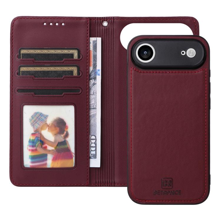 For iPhone Air BETOPNICE BN-005 2 in 1 Detachable Imitate Genuine Leather Phone Case(Wine Red) by BETOPNICE